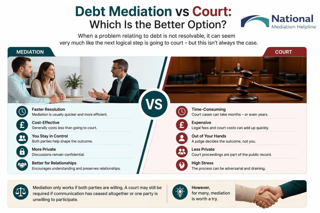 Debt Mediation vs Court: Which Is the Better Option Durham