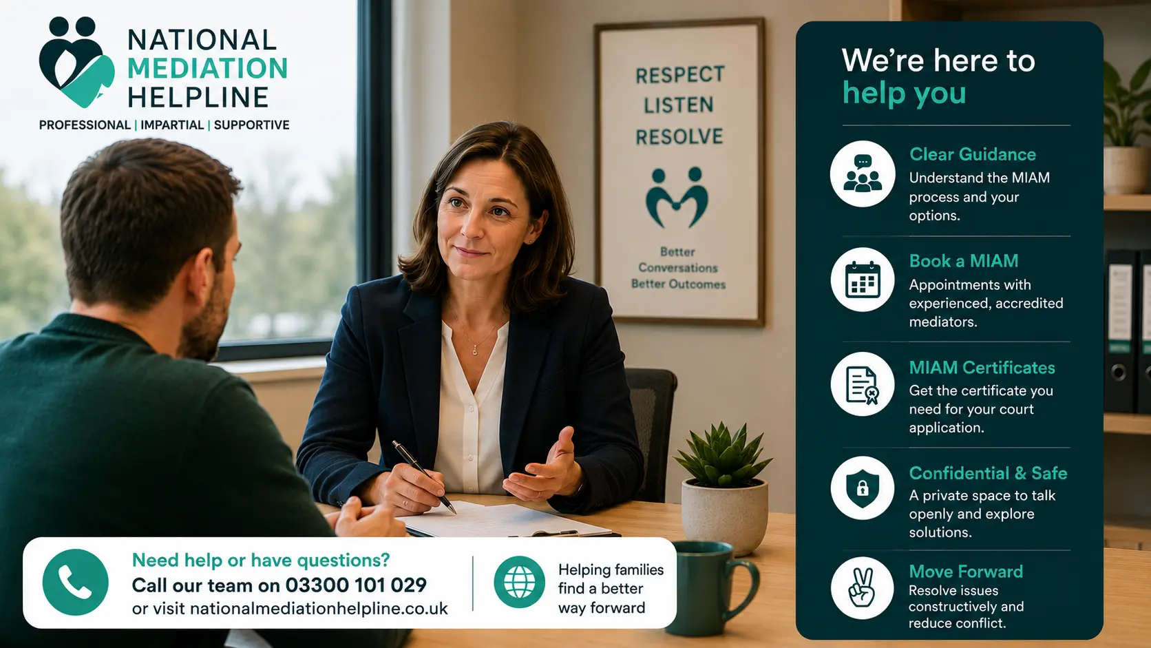 MIAM Exemptions Explained National Medaition Helpline UK Durham